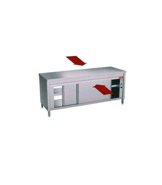 TABLE SUR ARMOIRE CHAUFFANTE TRAVERSANTE CENTRALE 120CM DIAMOND dans CHAUFFE ASSIETTES
