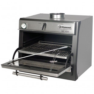 FOUR-BBQ A CHARBON GN 1/1 (60 KG/H)/INOX DIAMOND dans BARBECUE