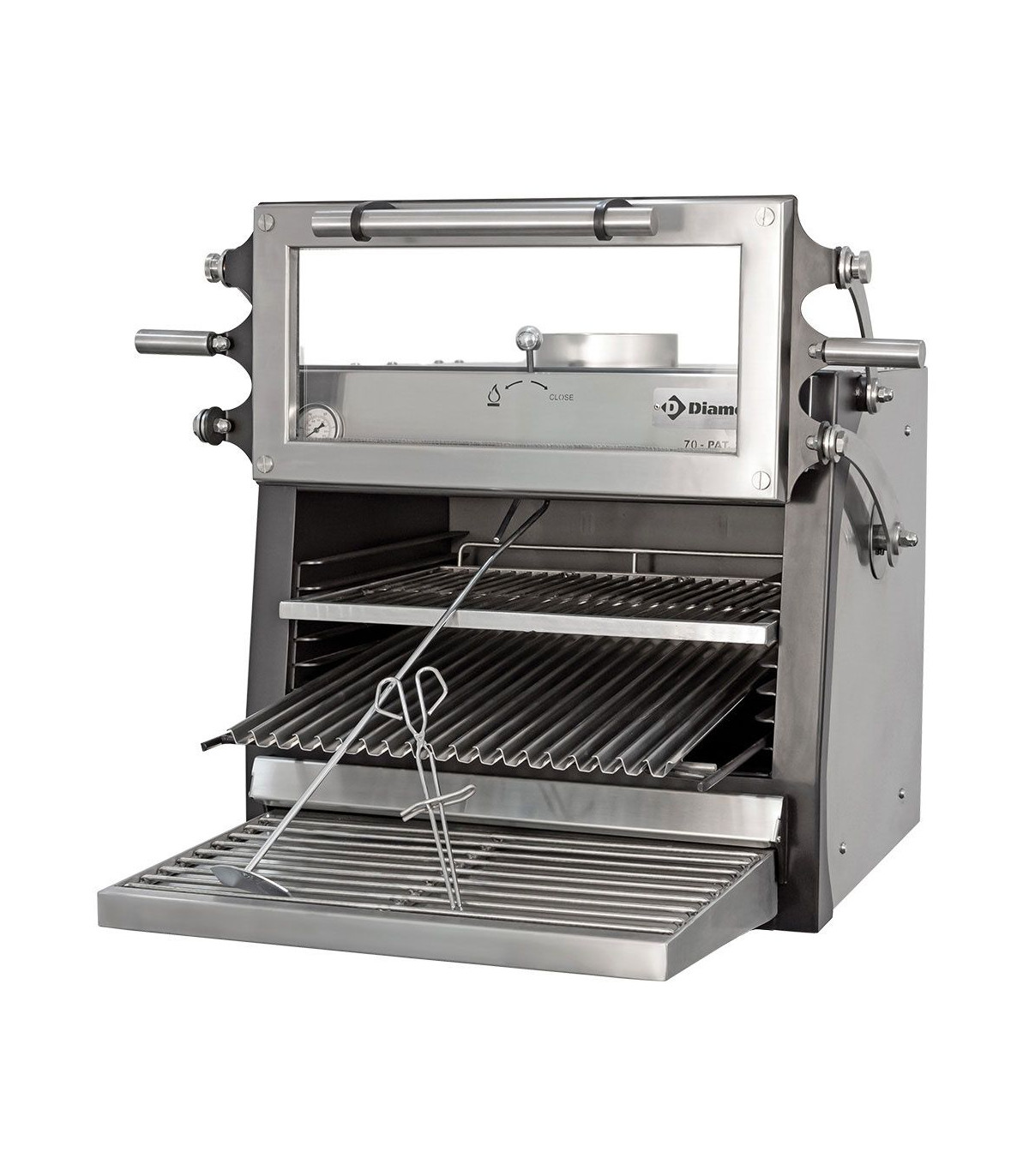 FOUR-BBQ A CHARBON GN1/1 (60 KG/H)/INOX DIAMOND dans BARBECUE