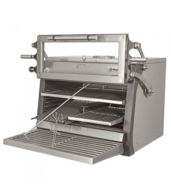 FOUR-BBQ A CHARBON GN1/1 + GN2/4 (75KG/H) DIAMOND dans BARBECUE