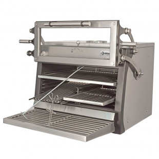 FOUR-BBQ A CHARBON GN2/1+ GN1/1 (150KG/H) DIAMOND dans BARBECUE