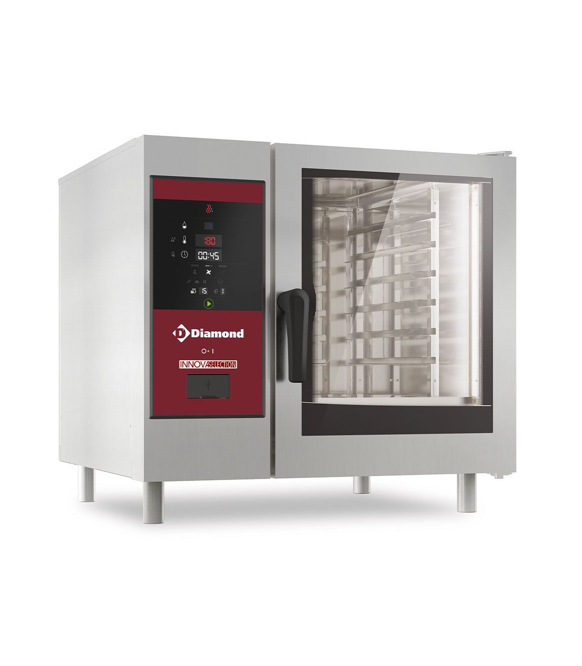 FOUR ELECTRIQUE VAPEUR DIRECTE ET CONVECTION 6XGN1/1 + CLEANING DIAMOND dans FOUR VAPEUR