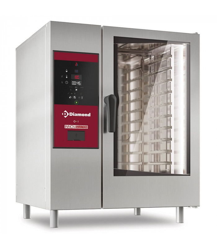 FOUR ELECTRIQUE VAPEUR DIRECTE ET CONVECTION 10XGN1/1 + CLEANING DIAMOND dans FOUR CONVECTION