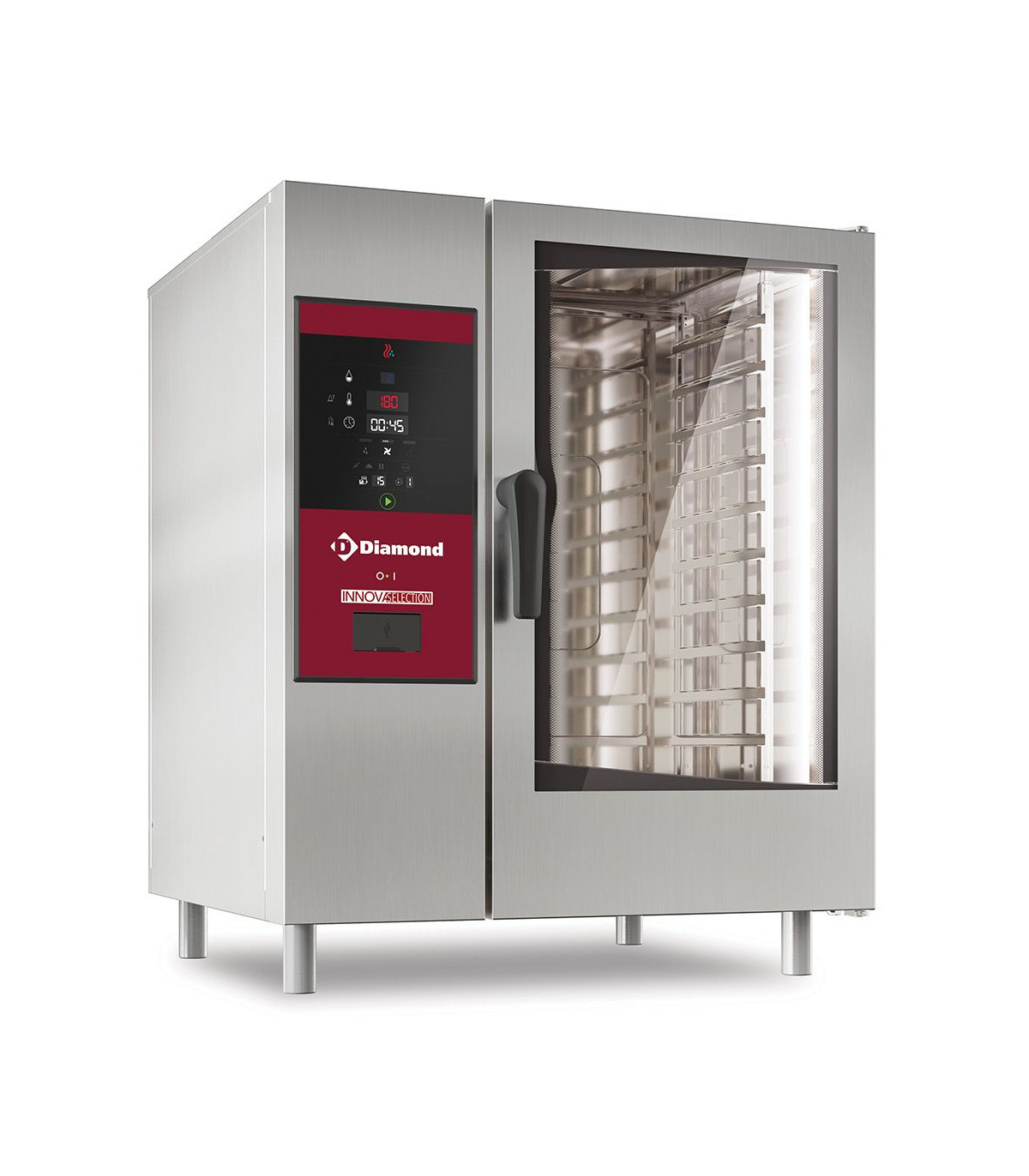 FOUR ELECTRIQUE VAPEUR DIRECTE ET CONVECTION 10XGN1/1 + CLEANING DIAMOND dans FOUR CONVECTION