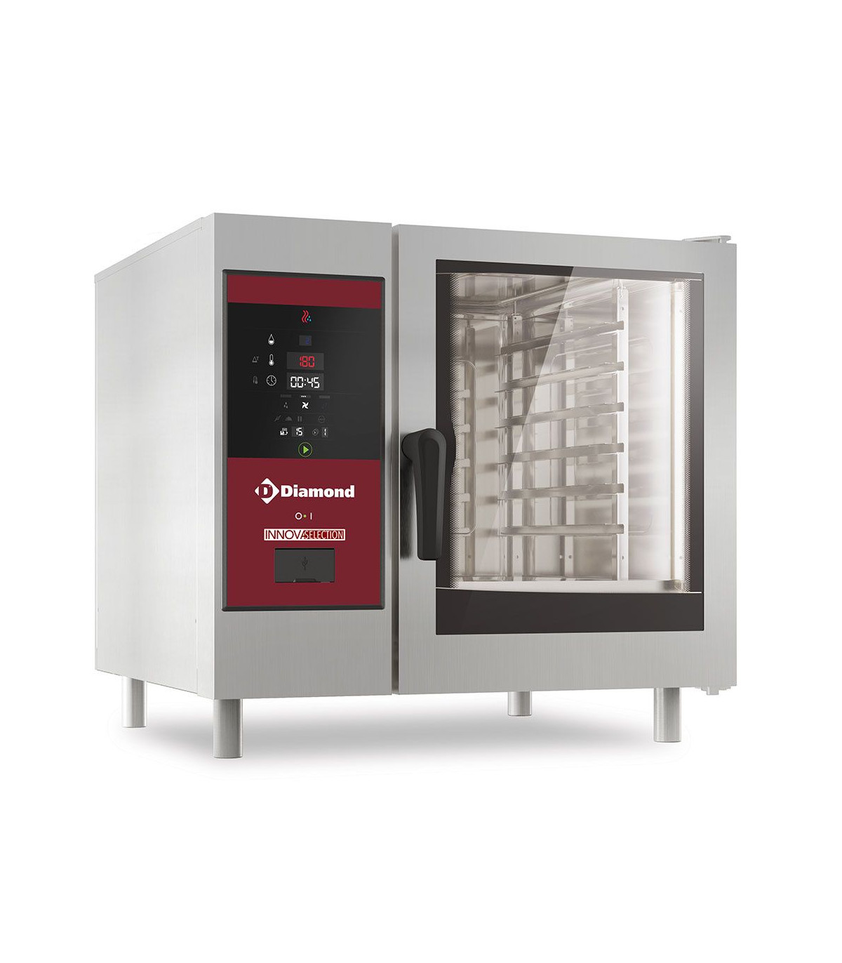 FOUR GAZ VAPEUR DIRECTE ET CONVECTION 6XGN1/1 + CLEANING DIAMOND dans FOUR CONVECTION
