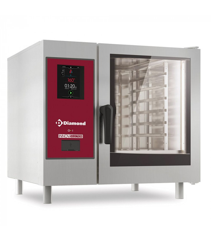 FOUR ELECTRIQUE TACTILE VAPEUR DIRECT - CONVECTION 6GN1/1 + CLEANING DIAMOND dans FOUR VAPEUR
