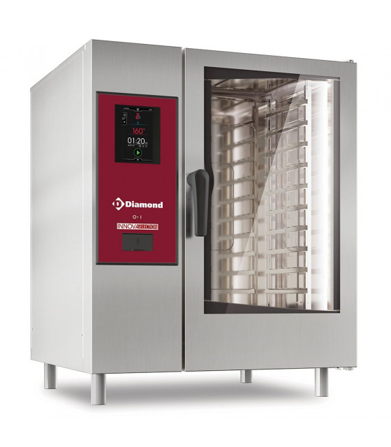 FOUR ELECTRIQUE TACTILE VAPEUR DIRECT - CONVECTION 10GN1/1 + CLEANING 230V/3 DIAMO dans FOUR VAPEUR