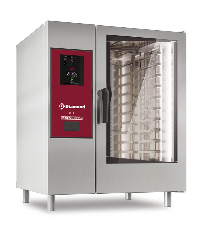 FOUR ELECTRIQUE TACTILE VAPEUR DIRECT - CONVECTION 10GN1/1 + CLEANING 230V/3 DIAMO dans FOUR VAPEUR