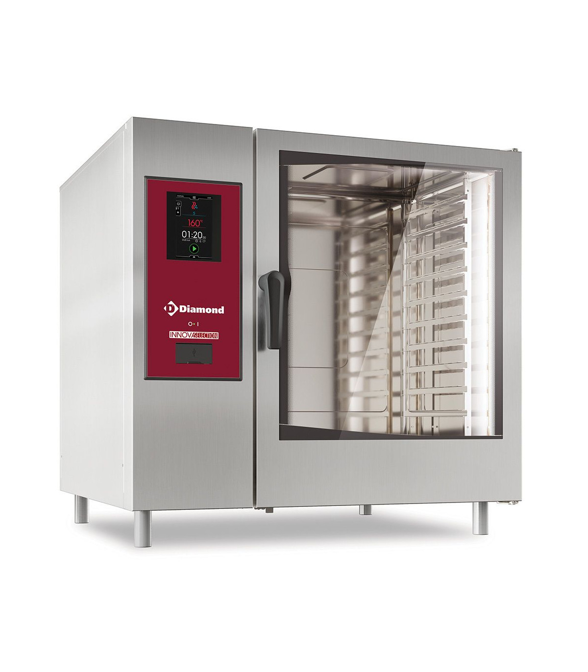 FOUR ELECTRIQUE TOUCH VAPEUR DIRECTE ET CONVECTION 230V/3 10XGN2/1 + CLEANING DIAMOND dans FOUR CONVECTION