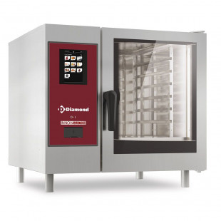 FOUR GAZ TACTILE VAPEUR DIRECT - CONVECTION 6GN1/1 + CLEANING DIAMOND dans FOUR VAPEUR