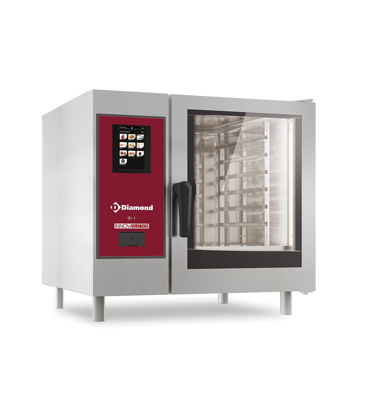 FOUR ELECTRIQUE TOUCH VAPEUR BOILER ET CONVECTION 6XGN1/1 + CLEANING DIAMOND dans FOUR CONVECTION