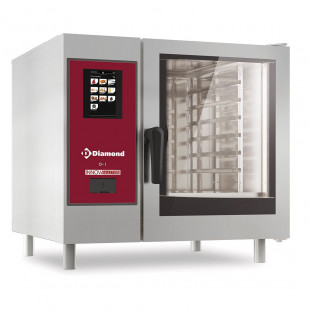 FOUR ELECTRIQUE TOUCH VAPEUR BOILER CONVECTION 6X GN 1/1 + CLEANING TRI DIAMOND dans FOUR CONVECTION