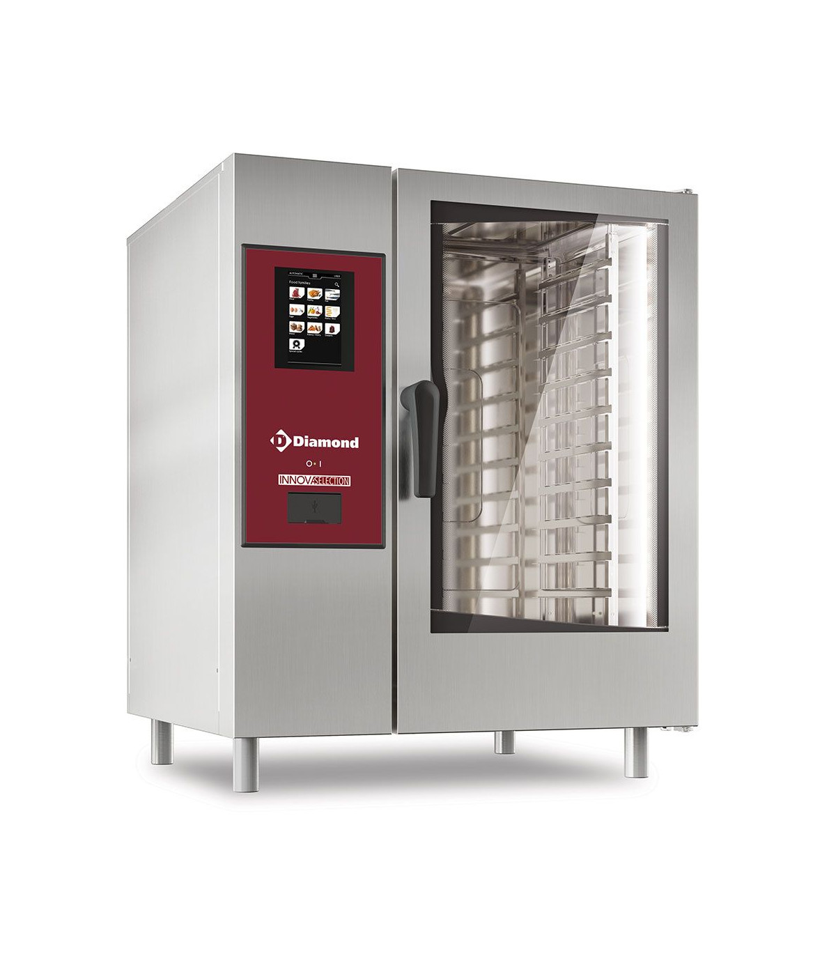 FOUR ELECTRIQUE TOUCH VAPEUR BOILER CONVECTION 10XGN1/1 + CLEANING DIAMOND dans FOUR CONVECTION