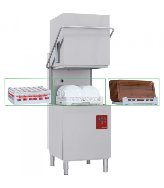 LAVE VAISSELLE A CAPOT PANIER 500X500MM - FULL HYGIENE DIAMOND dans LAVE VAISSELLE A CAPOT