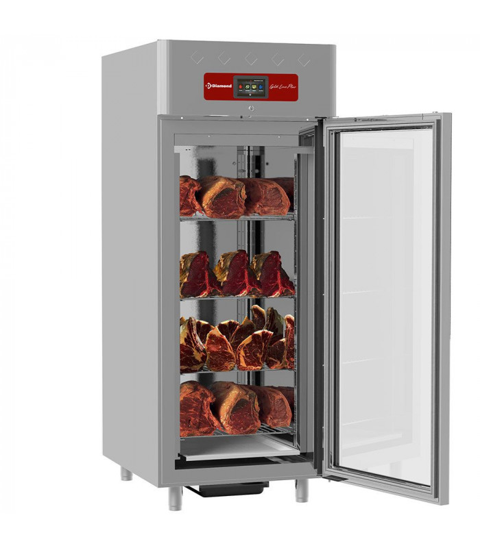 ARMOIRE DE MATURATION DRY AGING POUR VIANDE 850LT VENTILEE 1 PORTE VITREE DIAMOND dans ARMOIRES DE MATURATION