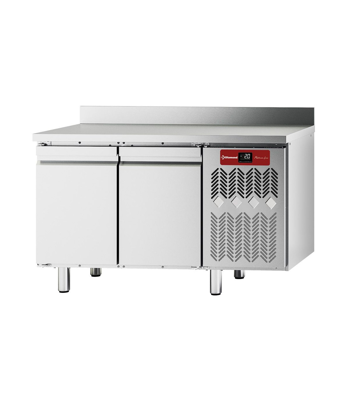 TABLE FRIGORIFIQUE MURALE VENTILEE 2 PORTES GN1/1 260LT DIAMOND dans TABLES REFRIGEREES