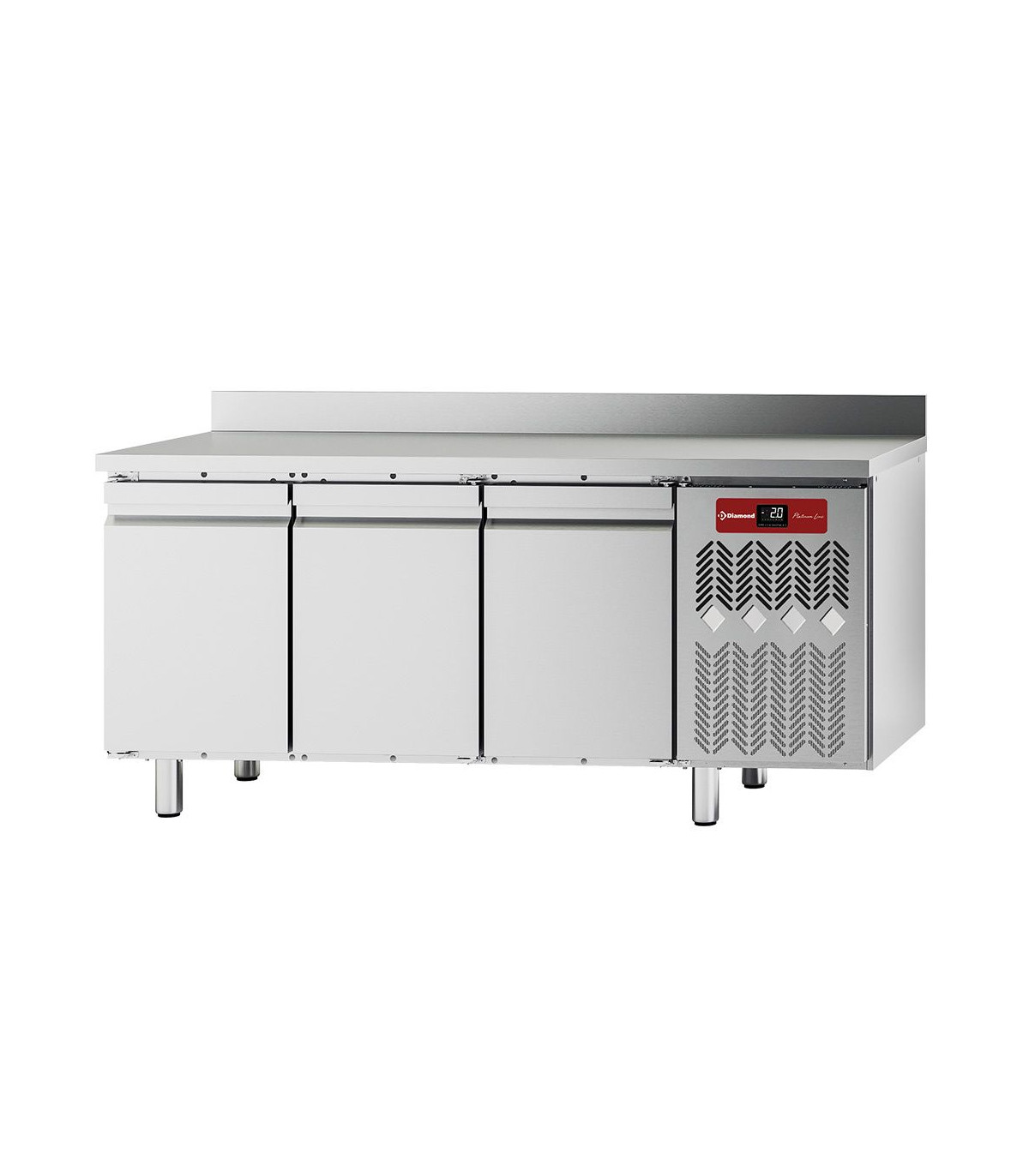 TABLE FRIGORIFIQUE MURALE VENTILEE 3 PORTES GN1/1 405LT DIAMOND dans TABLES REFRIGEREES