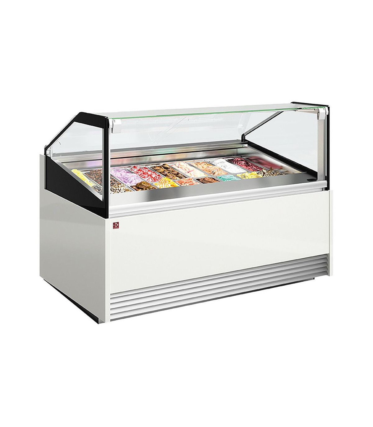 COMPTOIR A CREME GLACEE 12 BACS INOX 360X165 DIAMOND dans COMPTOIR A GLACES