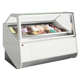 COMPTOIR A CREME GLACEE 12 BACS INOX 360X165 DIAMOND dans COMPTOIR A GLACES