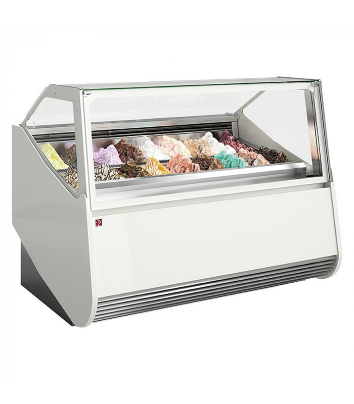COMPTOIR A CREME GLACEE 24 BACS INOX 360X165 DIAMOND dans COMPTOIR A GLACES