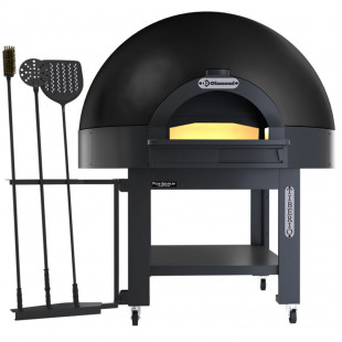 FOUR STATIQUE A CUPOLE SOLE FIXE 6 PIZZAS Ø33CM AVEC SUPPORT SUR ROUES - BLACK DIAMOND dans FOUR PIZZA