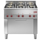 FOURNEAU 5 FEUX GAZ ET FOUR CONVECTION ELECTRIQUE GN1/1 DIAMOND