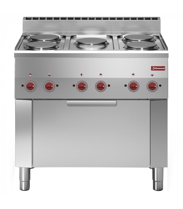 FOURNEAU 5 PLAQUES ET FOUR CONVECTION ELECTRIQUE GN1/1 DIAMOND dans ELECTRIQUE