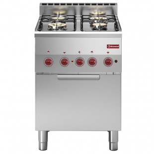 FOURNEAU 4 FEUX GAZ ET FOUR CONVECTION ELECTRIQUE GN2/3 DIAMOND dans GAZ