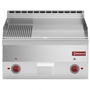 PLAQUE DE CUISSON ELECTRIQUE 2/3 LISSE ET 1/3 NERVUREE TOP DIAMOND dans PLAQUE A SNACKER