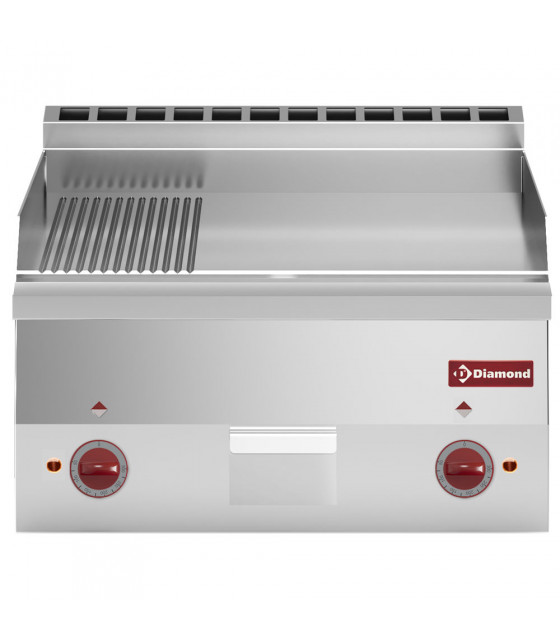 PLAQUE DE CUISSON ELECTRIQUE 2/3 LISSE ET 1/3 NERVUREE TOP DIAMOND dans PLAQUE A SNACKER