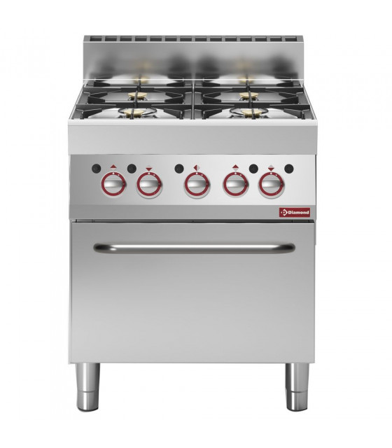 FOURNEAU 4 FEUX VIFS GAZ AVEC FOUR GAZ DIAMOND dans GAZ