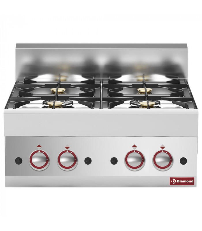 CUISINIERE GAZ 4 FEUX VIFS TOP DIAMOND dans GAZ