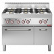 FOURNEAU 6 FEUX VIFS SUR FOUR GAZ ET ARMOIRE NEUTRE DIAMOND