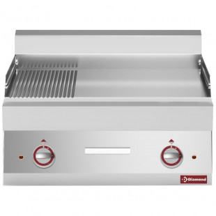 PLAQUE DE CUISSON ELECTRIQUE 2/3 LISSE ET 1/3 RAINUREE TOP DIAMOND dans PLAQUE A SNACKER