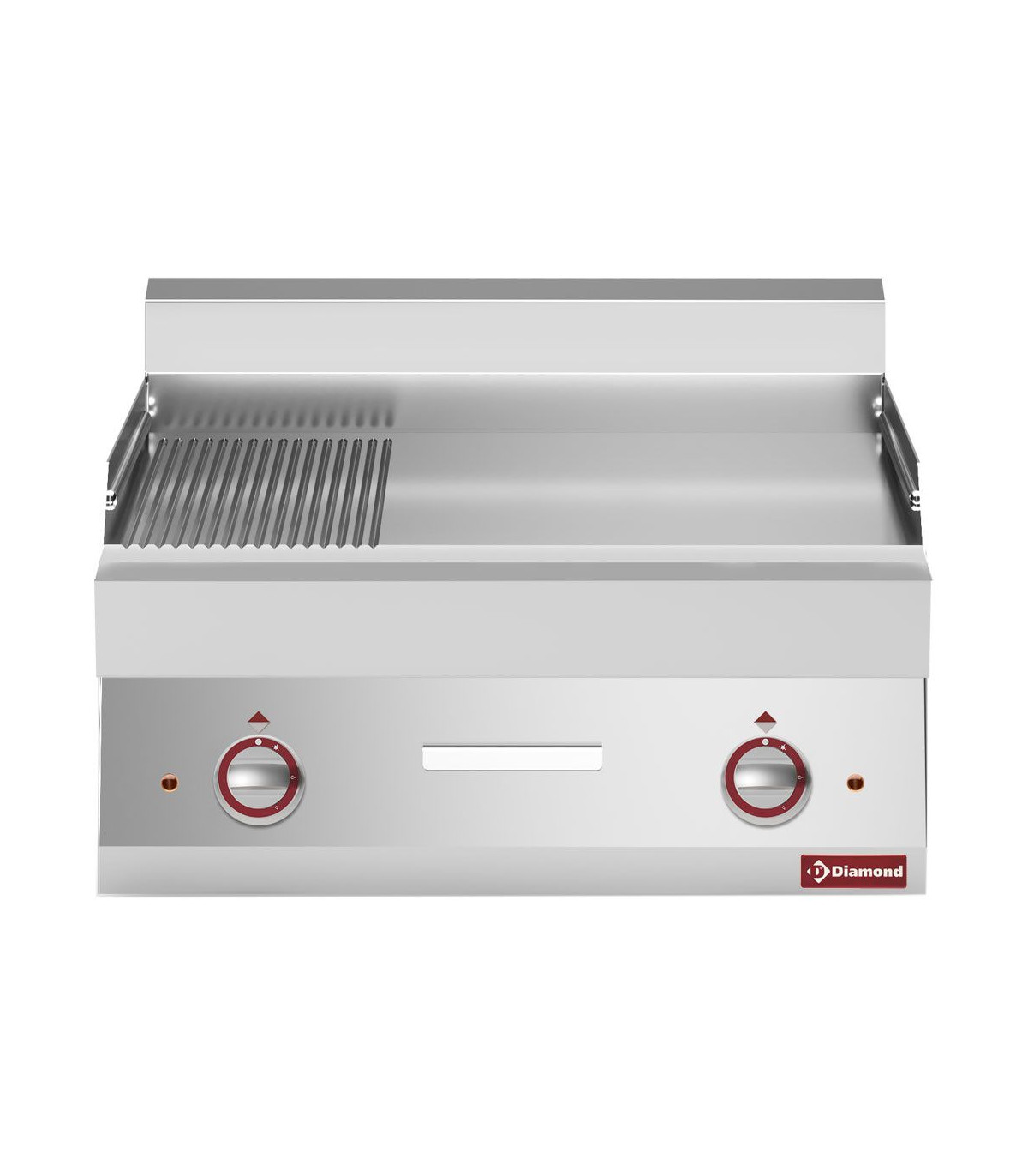 PLAQUE DE CUISSON ELECTRIQUE 2/3 LISSE ET 1/3 RAINUREE TOP DIAMOND dans PLAQUE A SNACKER