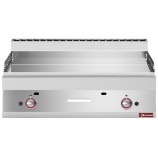 PLAQUE DE CUISSON GAZ EXTRA-LARGE SURFACE LISSE CHROME DUR DIAMOND dans PLAQUE A SNACKER