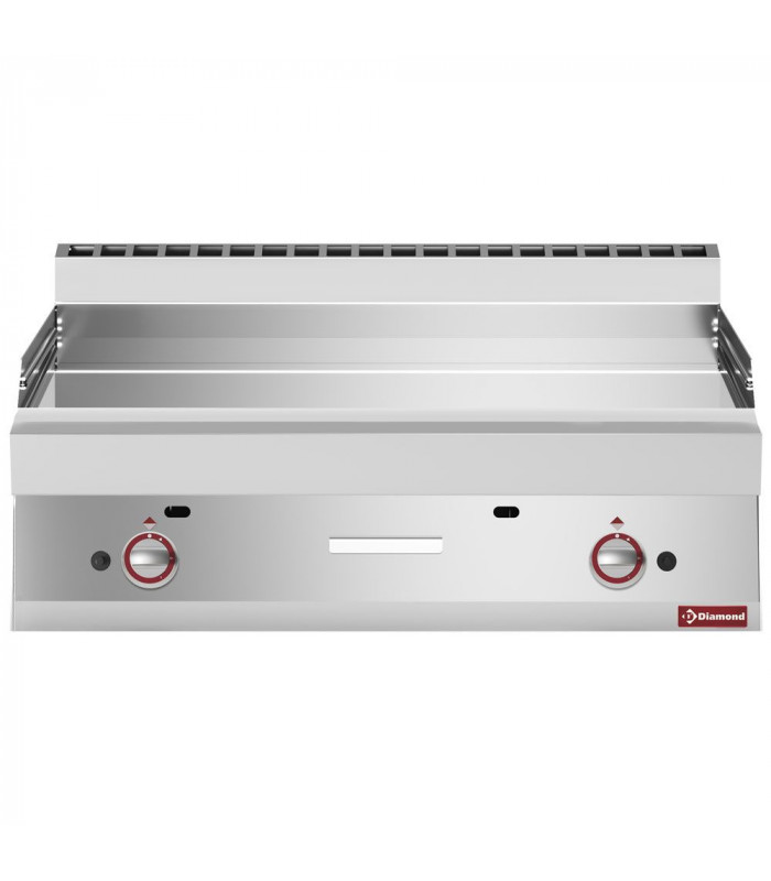 PLAQUE DE CUISSON GAZ EXTRA-LARGE SURFACE LISSE CHROME DUR DIAMOND dans PLAQUE A SNACKER