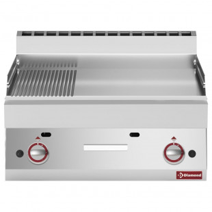 CUISSON GAZ 1/2LISSE 1/2 RAINUREE TOP DIAMOND dans PLAQUE A SNACKER