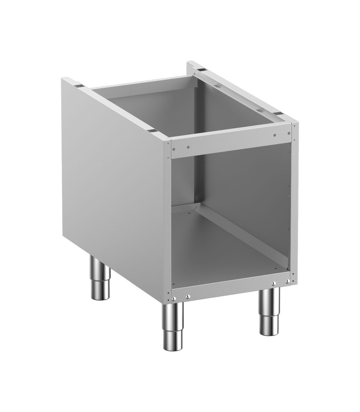 SOUBASSEMENT OUVERT SUR PIEDS INOX REGLABLES 40CM DIAMOND dans DIAMOND