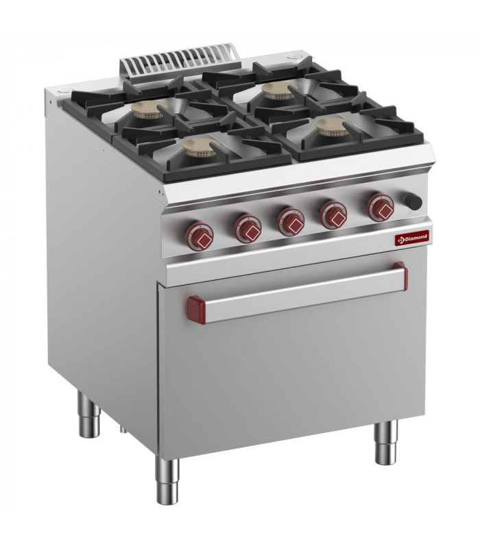 FOURNEAU 4 FEUX VIF FOUR GAZ GN2/1 DIAMOND dans GAZ