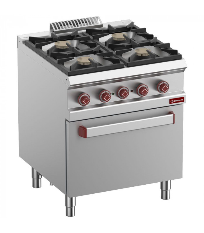 FOURNEAU 4 FEUX VIFS GAZ FOUR ELECTRIQUE GN2/1 DIAMOND dans GAZ
