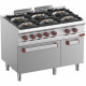 FOURNEAU GAZ 6 FEUX VIFS FOUR ELECTRIQUE CONVECTION GN1/1 ARMOIRE NEUTRE DIAMOND