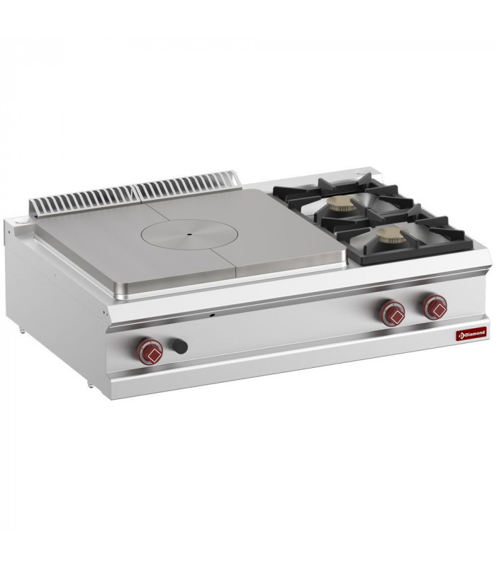 CUISINIERE 2 FEUX VIFS TAQUE COUP DE FEU GAZ TOP DIAMOND dans GAZ