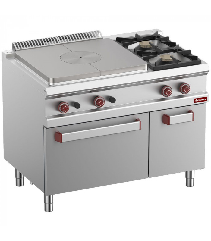 FOURNEAU TAQUE COUP DE FEU 2 FEUX GAZ FOUR GN2/1 ARMOIRE GN1/1 DIAMOND dans GAZ