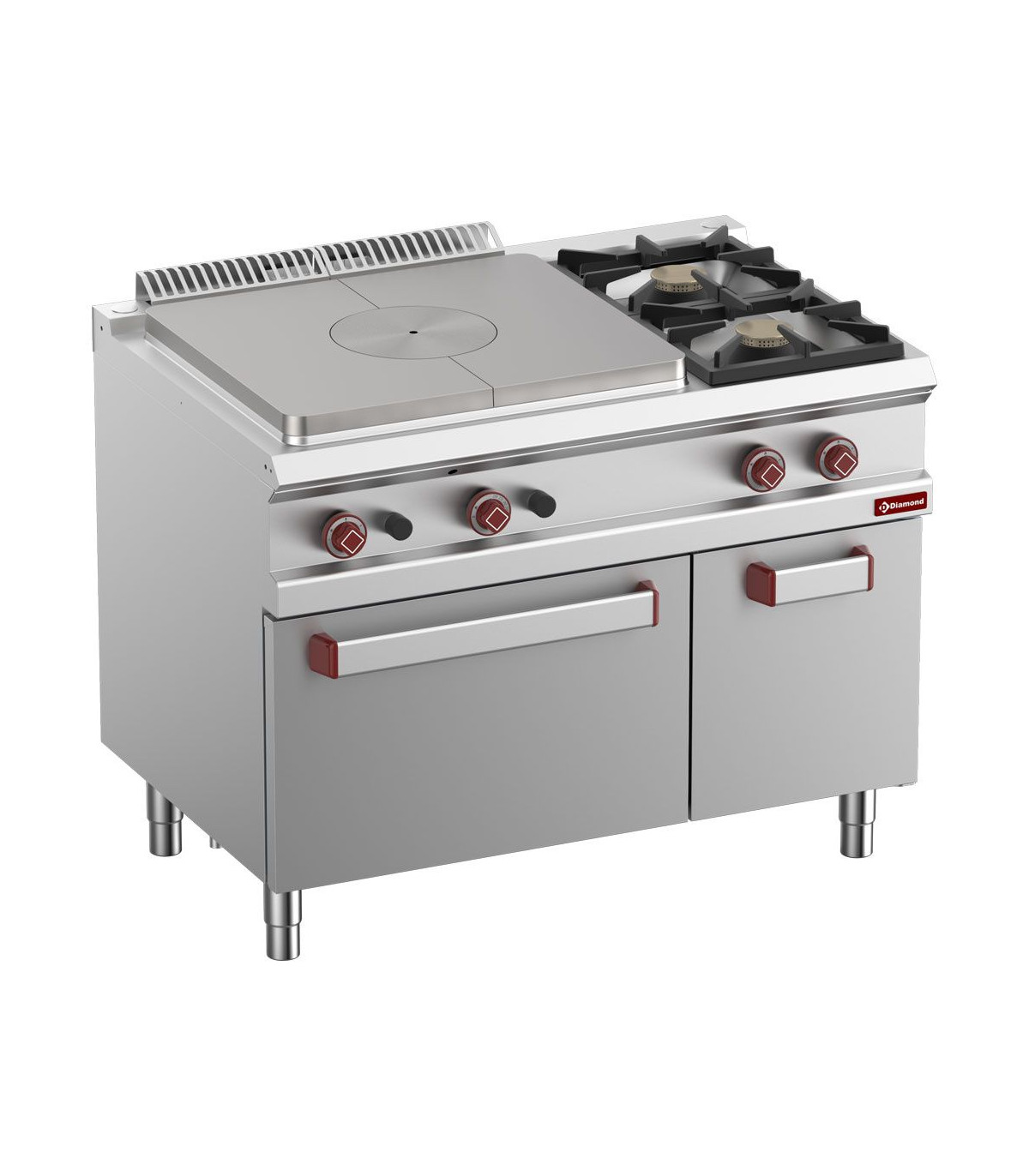 FOURNEAU TAQUE COUP DE FEU 2 FEUX GAZ FOUR GN2/1 ARMOIRE GN1/1 DIAMOND dans GAZ