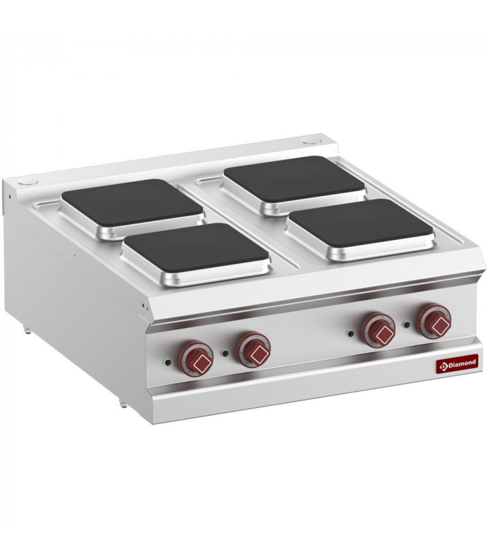 CUISINIERE ELECTRIQUE 4 PLAQUES CARREES TOP DIAMOND dans ELECTRIQUE
