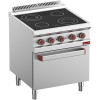 FOURNEAU VITROCERAMIQUE 4 ZONES FOUR GN2/1 ET GRILL ELECTRIQUE DIAMOND dans ELECTRIQUE