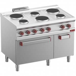 FOURNEAU 6 PLAQUES RONDES FOUR GN2/1 ET GRILL ELECTRIQUE ARMOIRE NEUTRE GN1/1 DIAMOND dans ELECTRIQUE