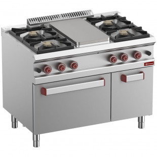 FOURNEAU 4 FEUX VIFS PLAQUE A MIJOTER FOUR GAZ GN2/1 ARMOIRE GN1/1 DIAMOND dans GAZ
