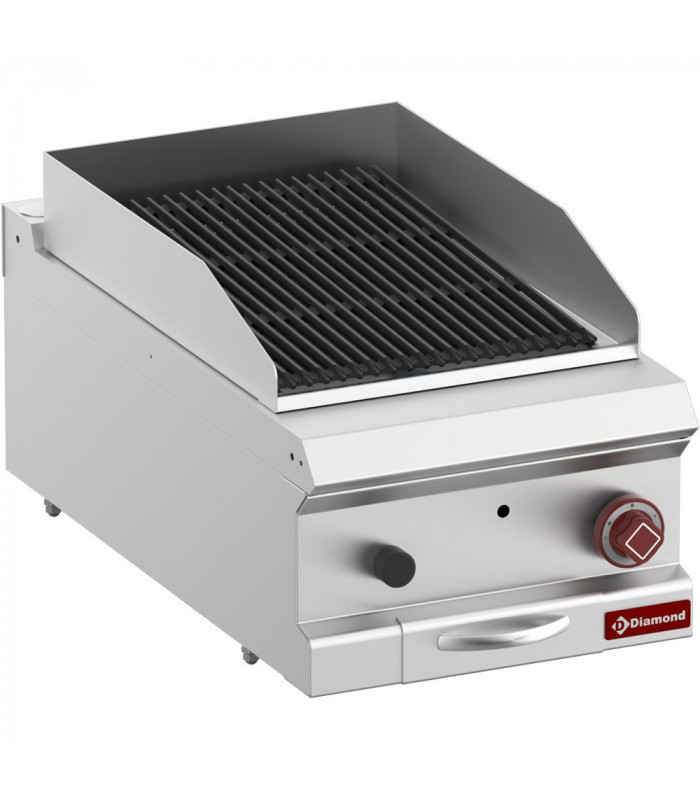 GRILL PIERRE DE LAVE MODULE 1/2 GRILLE EN FONTE DOUBLE FACE TOP DIAMOND dans GRILL VAPEUR